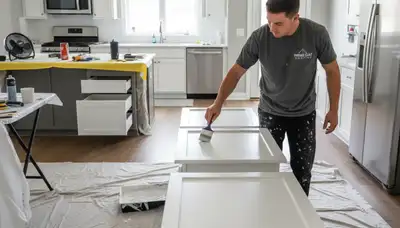 Professional cabinet painting and refinishing in Madison WI by expert house painters