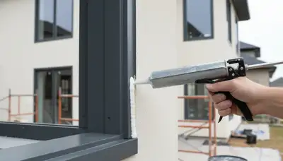 Professional caulking and sealing on Madison WI home exterior for weatherproof painting protection