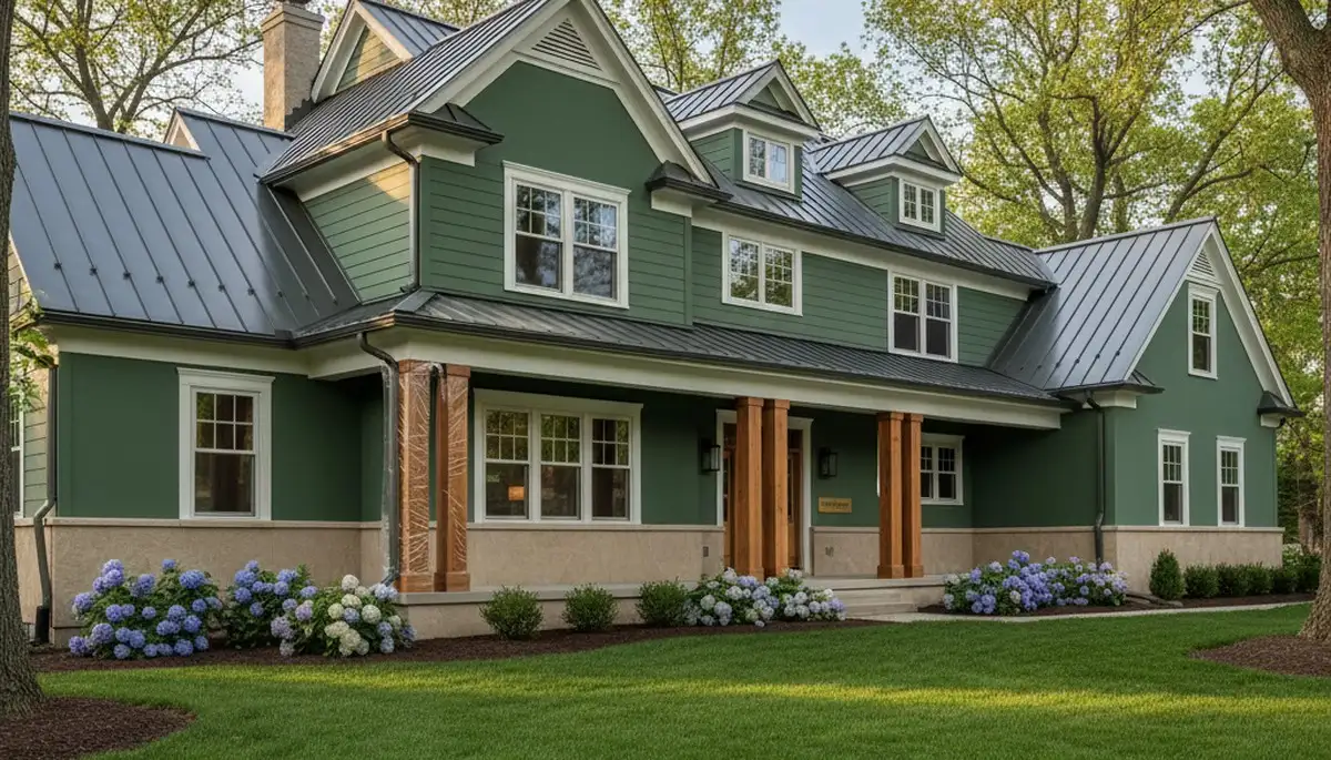Finished exterior house painting in Madison WI showcasing smooth, durable, climate-resistant finishes