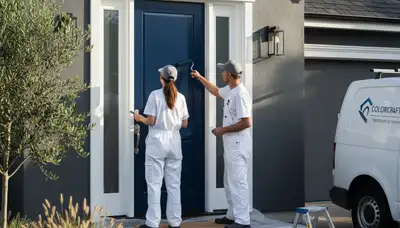 Professional door painting and refinishing service in Madison, WI by expert house painters
