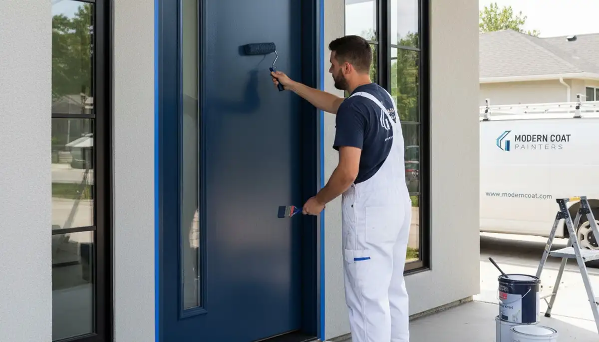 Professional door painting and refinishing in Madison, WI by expert house painters
