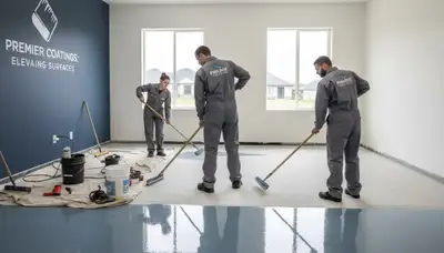 Professional epoxy garage floor coating in Madison, WI for durable residential concrete surfaces