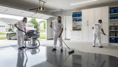 Professional epoxy garage floor coating in Madison WI for durable, weather-resistant protection