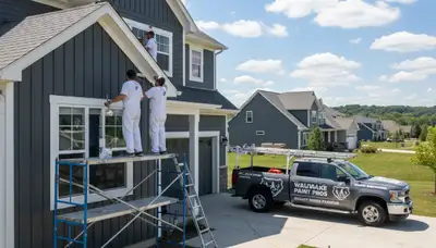 Professional house painters in Madison WI providing exterior home painting services