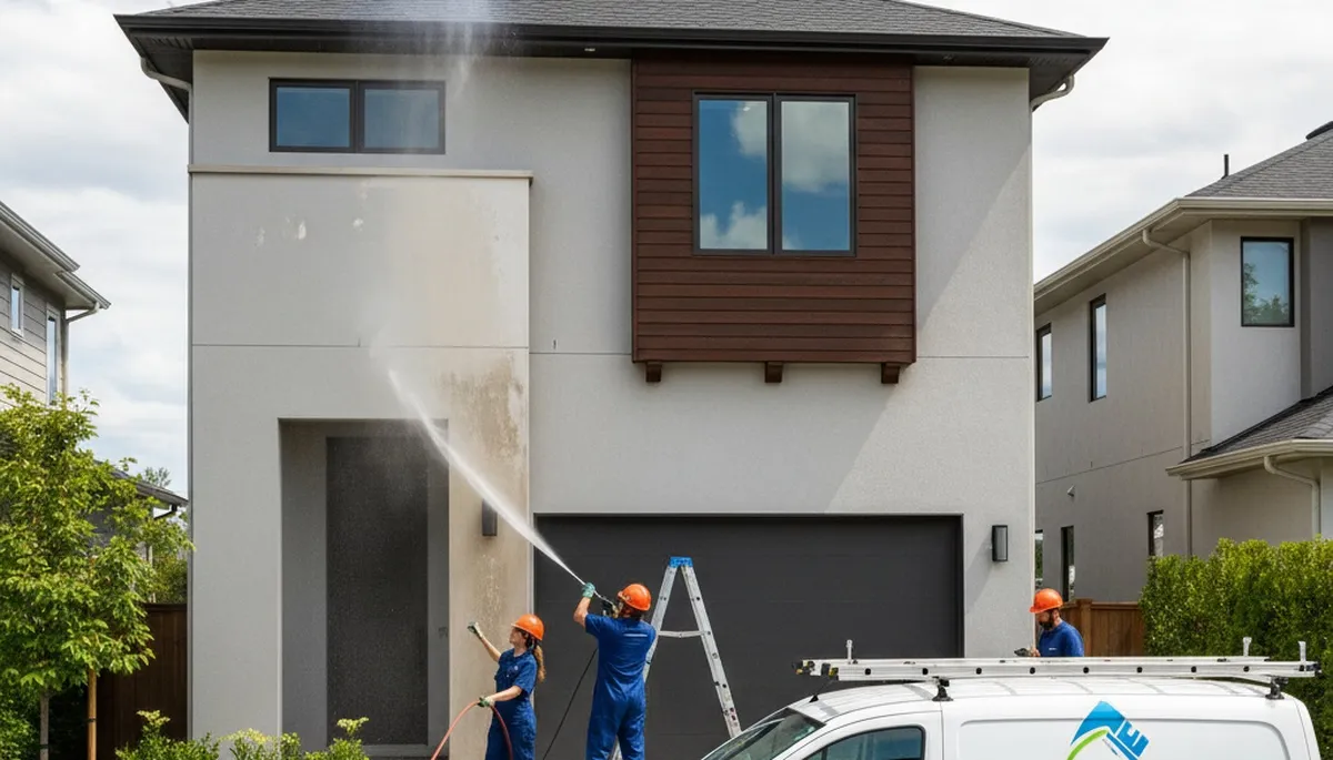 Professional pressure cleaning and surface restoration in Madison, WI homes and driveways