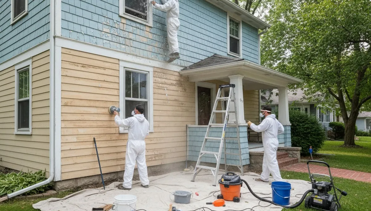 Professional surface preparation for exterior house painting in Madison, WI ensures long-lasting finishes