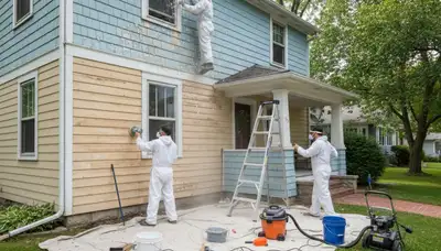 Professional surface preparation for exterior house painting in Madison, WI ensures long-lasting finishes